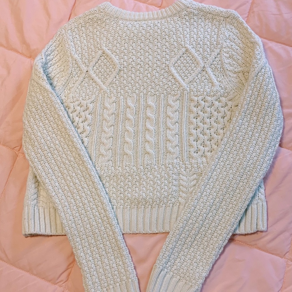 cropped cream sweater - Picture 5 of 6